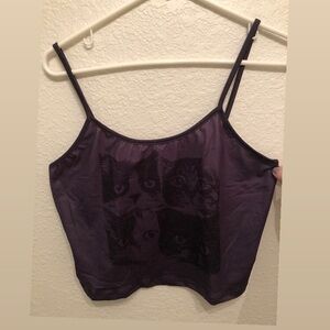 Purple Cat Print Women's Top BRAND NEW MEVER WORN